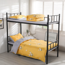 新款全棉印花學生宿舍套件床單款小清新卡通床上用品簡約款現代風