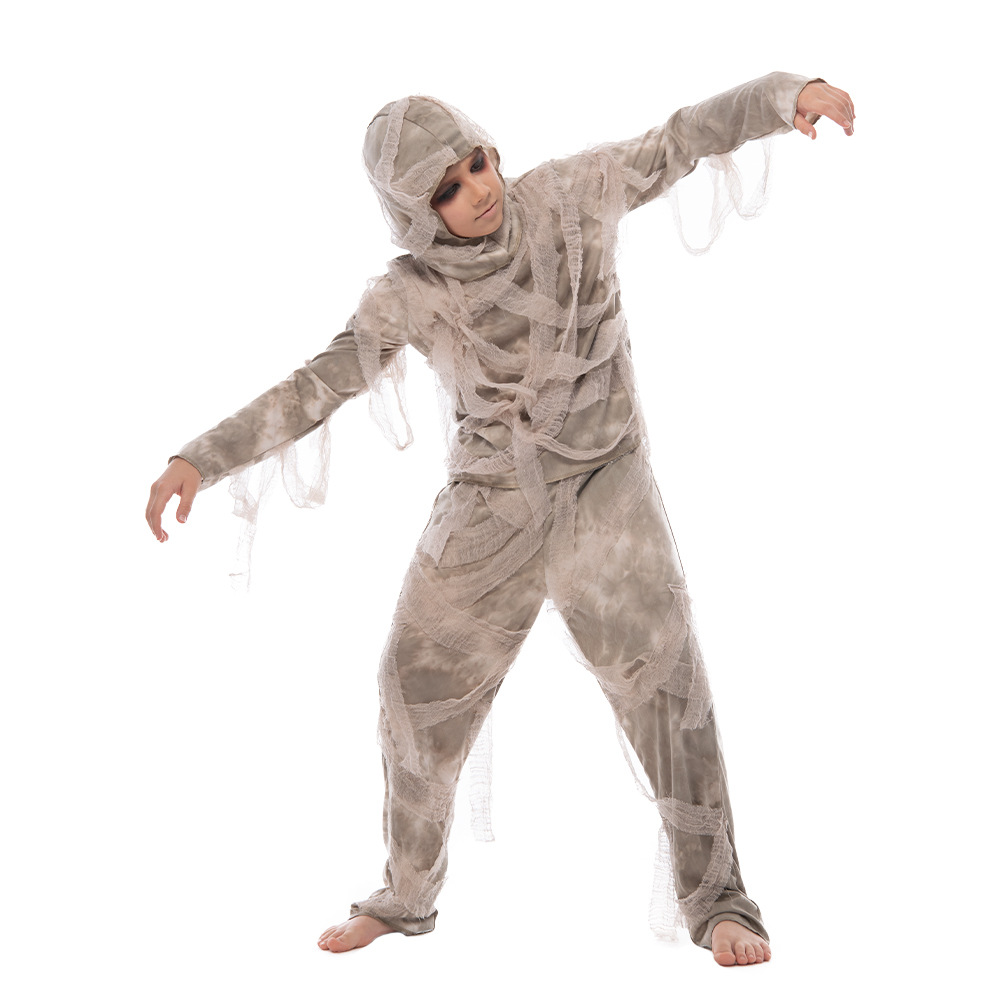 Ventas transfronterizas calientes de Halloween ropa de espectáculo infantil fantasmas de terror momias juegos de rol ropa de fiesta de cadáveres secos