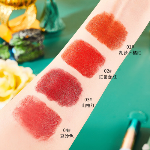 Soft mist matte raincoat lipstick makeup double-ended raincoat liquid lipstick whitening waterproof non-fading same lipstick