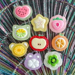 迷你小号半透明水果树脂配件仿真砂糖款水果配饰发夹手机壳钥匙扣