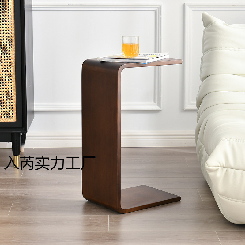 卸売無垢材可動バルコニーベッドコーヒーテーブルソファサイドテーブルC型U字型サイドテーブルサイドキャビネットコーナーテーブルシンプルなリビングルームベッドルーム|undefined
