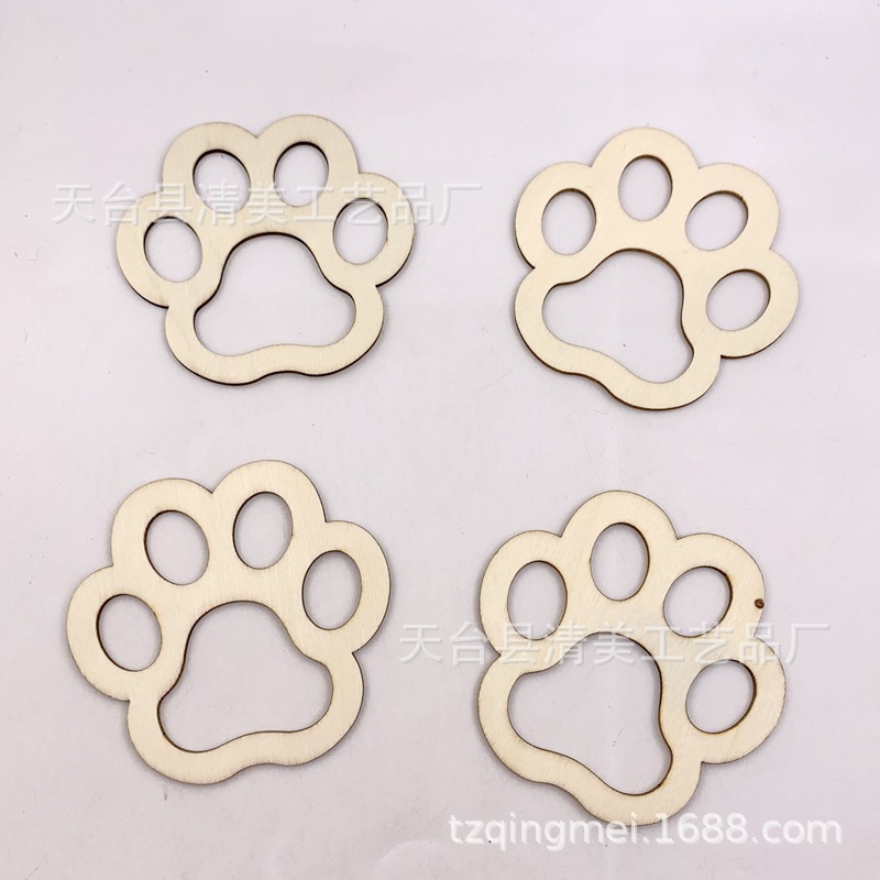 Oso sello Estilo madera chip, decoración de madera oso sello madera chip colgante 10 unidades un paquete