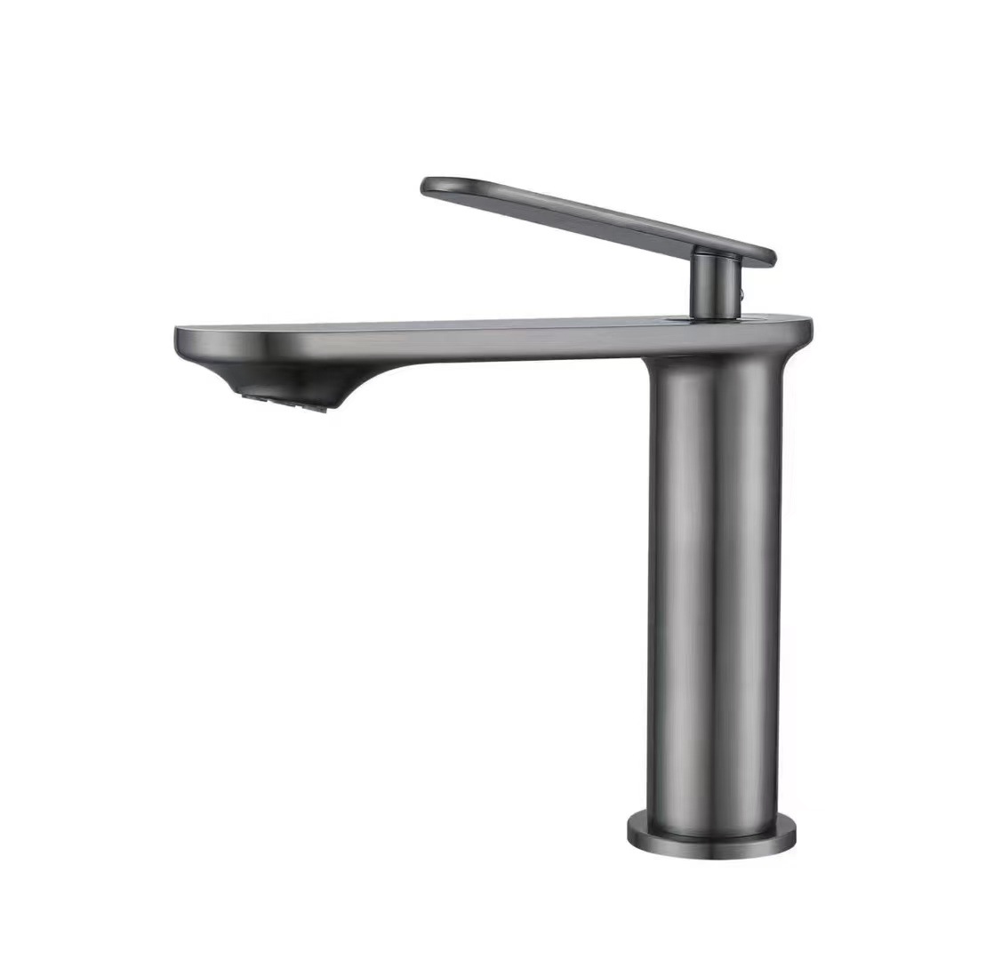 Bathroom basin, washbasin, hot and cold water faucet, washbasin, washbasin, washbasin, bathroom cabinet, texture gun gray bathroom undefined