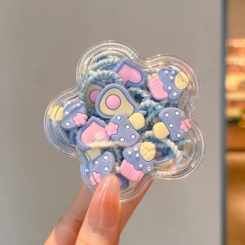 Cuerda para el cabello pequeña de color, cuerda para la cabeza, linda cuerda para el cabello de cola de caballo para niños, niña bebé, alta elasticidad, sin dañar el cabello, tocado de banda de goma