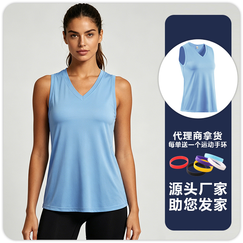 Camiseta sin Mangas Deportiva de Yoga para Mujer de Poliéster, Secado Rápido, Transpirable, para Yoga y Running
