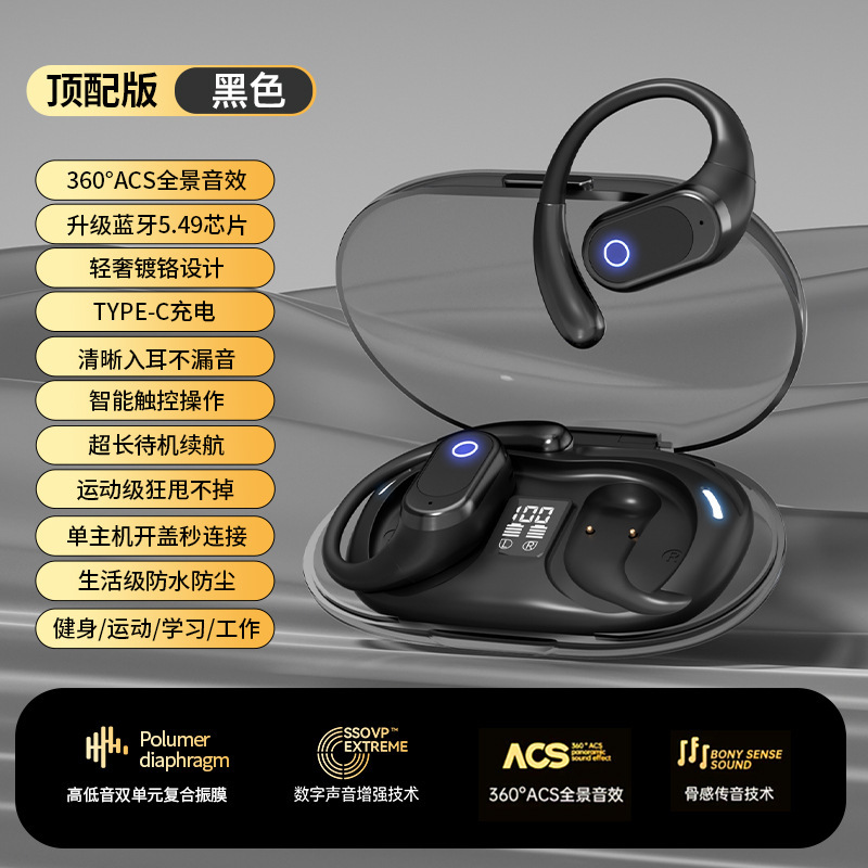 2025新款开放式高音质无线蓝牙耳机挂耳式柏林之声 超长续航 运动|undefined