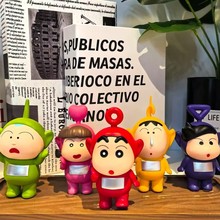 新款潮玩可爱蜡笔COS天线宝宝便装Q版公仔手办模型车载摆件彩盒