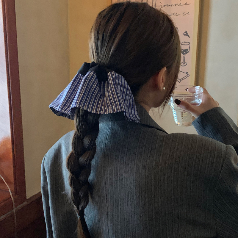 Gran Book House. Vintage British Plaid Skirt Hanging Hanging Hanging Ponytail Bowel Hanging Hanging Hair Strap Hair Accessories