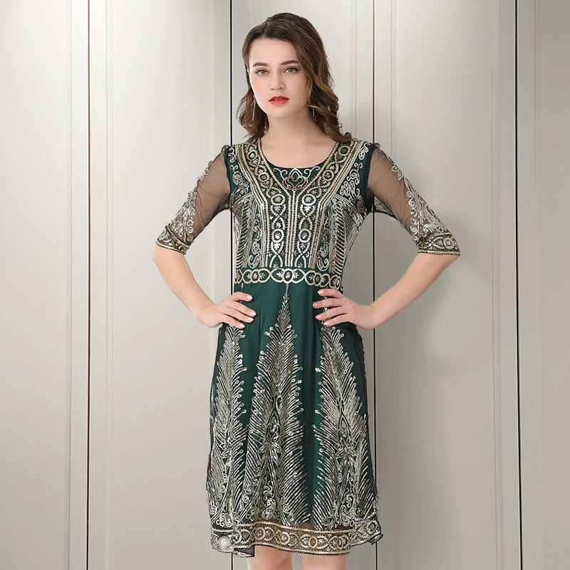 Европейские и американские блестки маленькое платье 1920-х годов винтажное платье Вечерние выступления танцевальное платье Сценическое платье