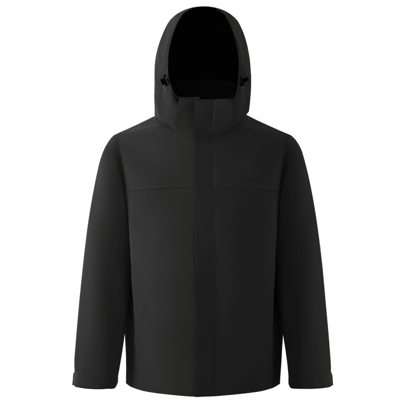 3 - en - 1 traje de asalto desmontable a prueba de viento dos piezas juego de ropa de trabajo de terciopelo casual capa de impresión LOGO para hombres