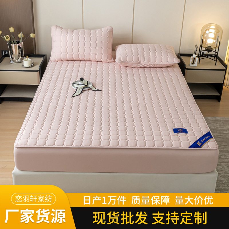 2024新款A类母婴级夹棉高端酒店床笠加厚席梦思床垫床罩跨境代发