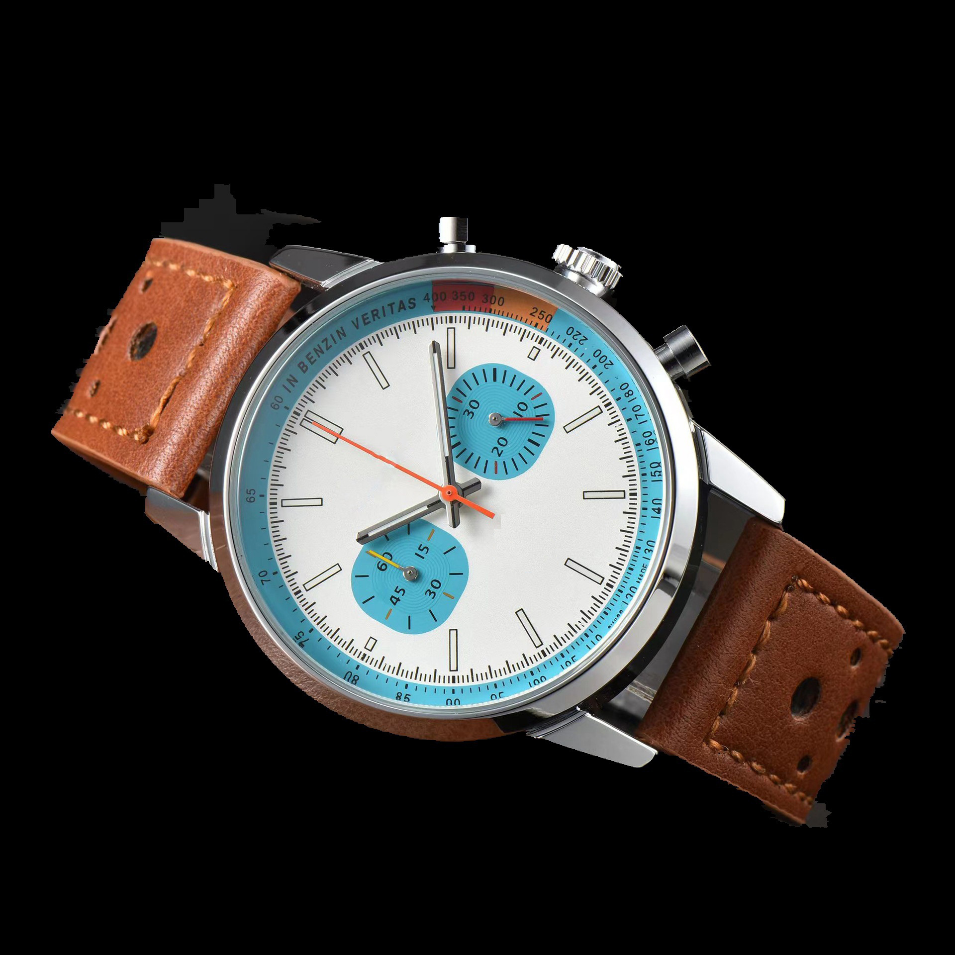 Watch Factory Custom Chronograph Men's Casual Quartz Six-Pin Multifunctional Waterproof Luminous Belt Men's Watch