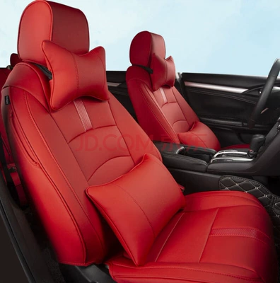 Headrest | Seat Headrest Set, High-End - full-leather-model-all-red-waist-pillow-1-no-specifications