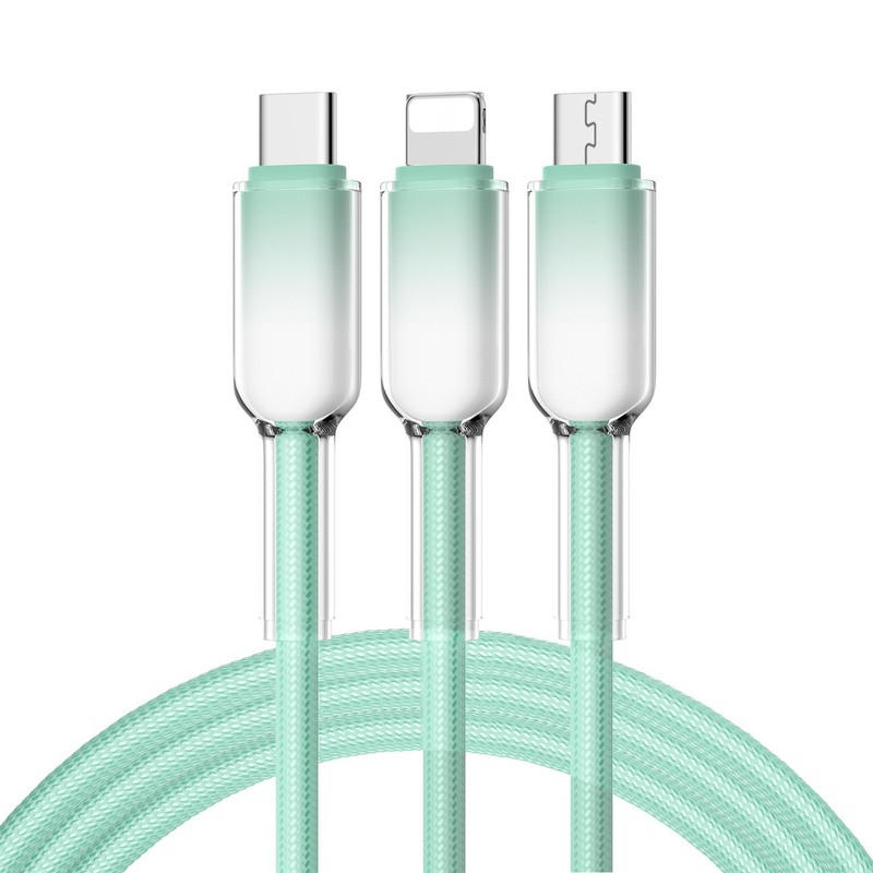120w冰晶一拖三数据线适用苹果15华为type-c安卓手机超级快充电线|undefined