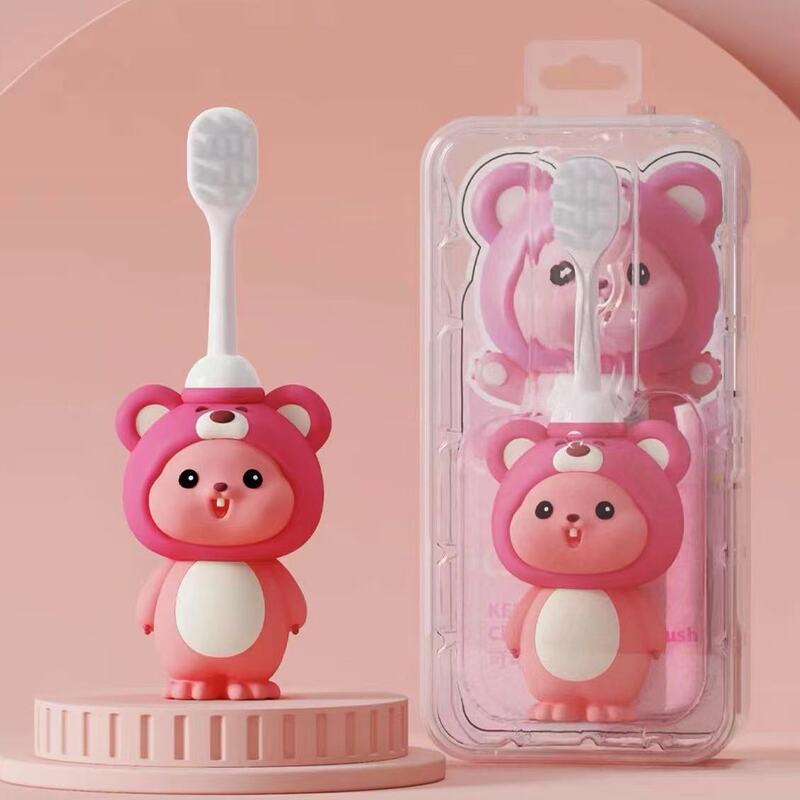 クロミカピバラいちご熊歯ブラシ児童歯ブラシ学生清潔歯軟毛歯ブラシ漫画歯ブラシ|undefined