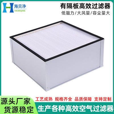 玻璃纖維濾網 鋁框無塵車間新風空調ffu空氣濾芯有隔板高效過濾器