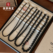 绿玉髓锁骨链天然红玛瑙S925银项链复古国风元宝扣黑玛瑙脖颈链