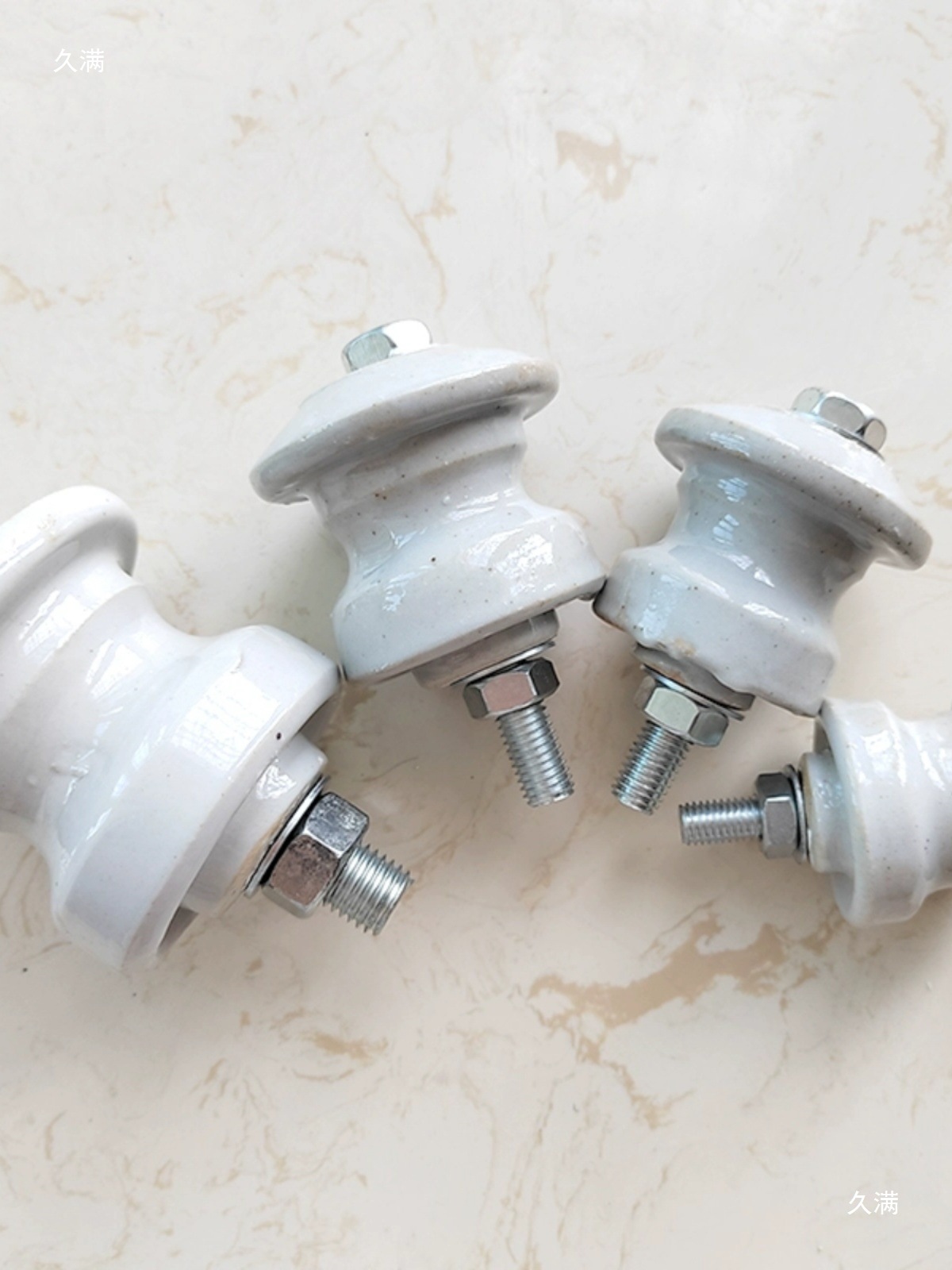 瓷壶磁瓶户外拉线低压220V工厂民用通电支架横担绝缘子蘑菇小瓷瓶