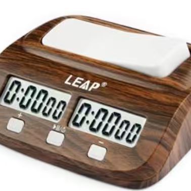 Tianfu Chess Clock 9907 Wood Grain Pattern, Special Clock for Chinese Chess Competitions, Bidirectional Timing Clock Pq9907S Wood Grain Color