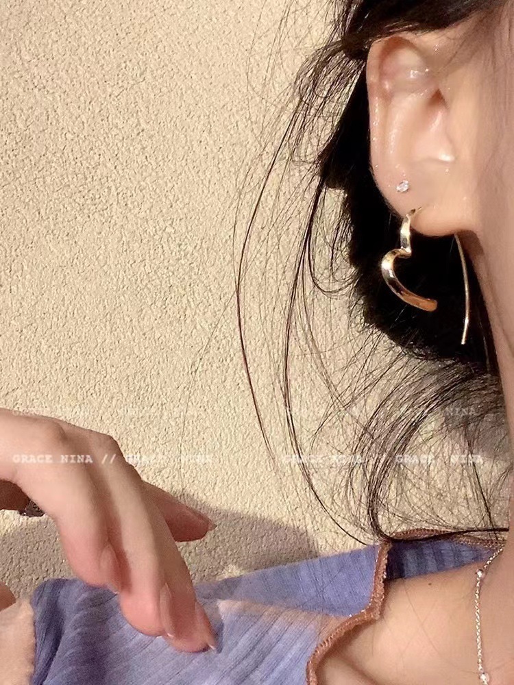 황금 사랑 귀걸이 [쌍]