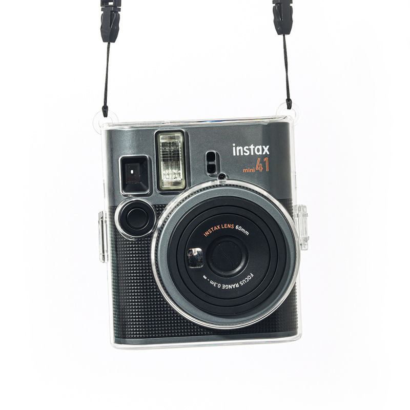 Suitable for Instax Mini 41 Camera Photo Bag, Crystal Shell, Transparent Storage Protective Case, Protective Cover with Rope