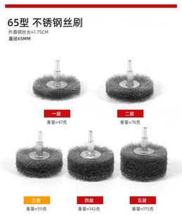 Ll Steel Wire Brush with Handle Stainless Steel Wire Wheel Grinding Rust Removal Electric Cleaning Brush Wood Carving Polishing Tool Grinding