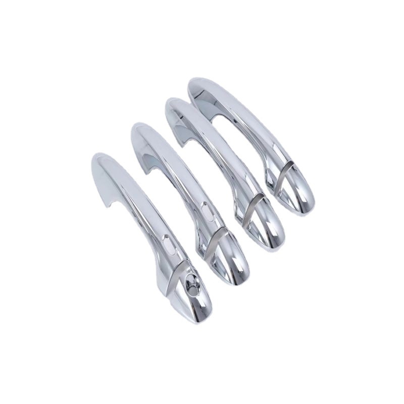 Adecuado para HELAX hilux Revo Rocco manija puerta del coche manija exterior patrón de fibra de carbono botón negro Decoración