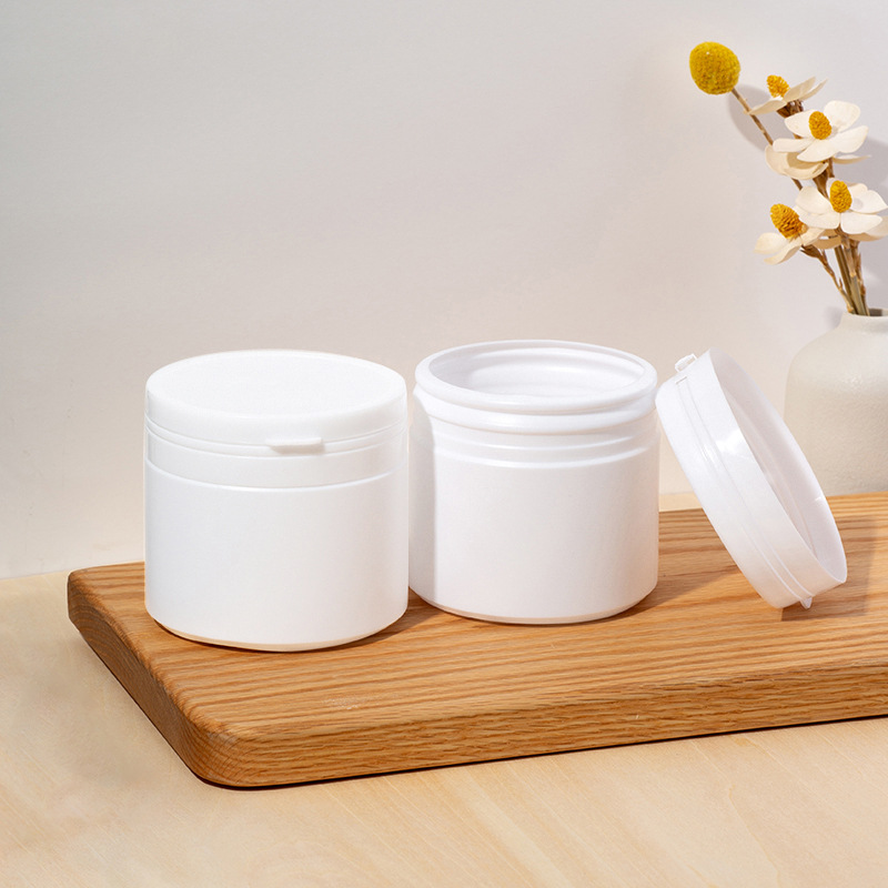 厂家直供广口瓶500ml塑料瓶奶粉罐饲料罐HDPE撕拉盖现货供应