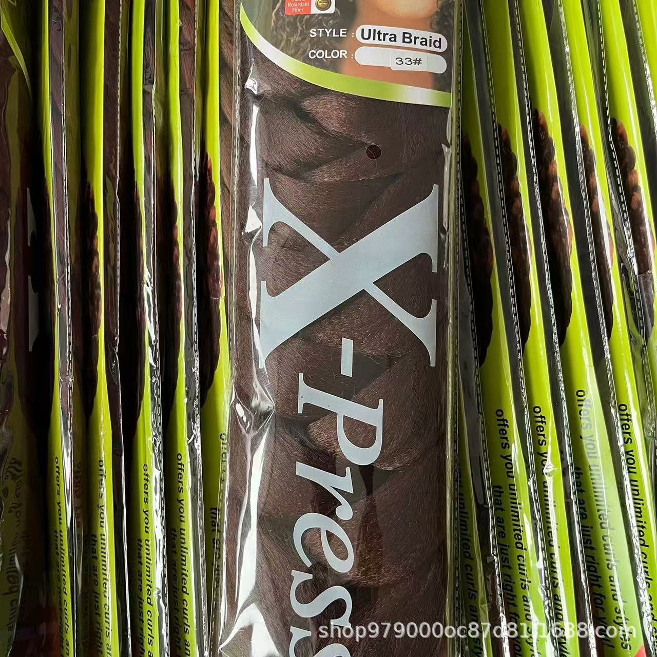 Xpression Braids Hair fibra química Jacque gran trenza 165g trenza africana extensión de cabello sucio falso encontrado