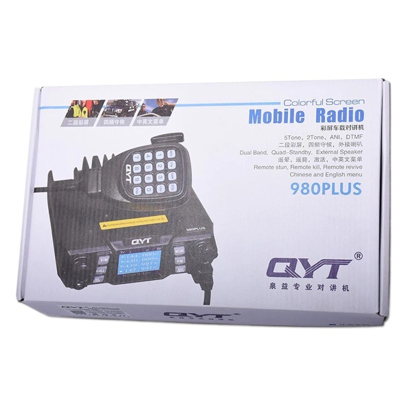 QYT quanyitong KT-980PLUS de alta potencia radio UV de doble etapa de cuatro guardias al aire libre walkie-talkie 75W
