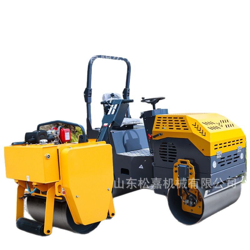 Vibración de mano de una sola rueda de doble rueda de acero rodillo rodillo pequeño empuje manual compactor de césped manual