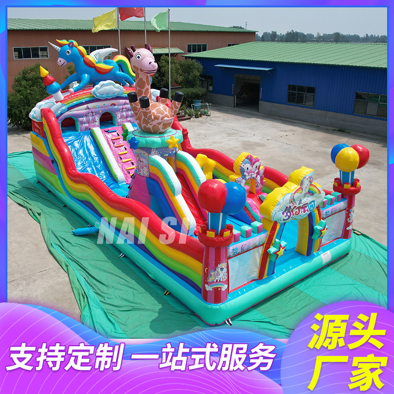 Puesto al aire libre, trampolín inflable para niños, equipo de entretenimiento, castillo travieso, tobogán, castillo inflable, grande al aire libre