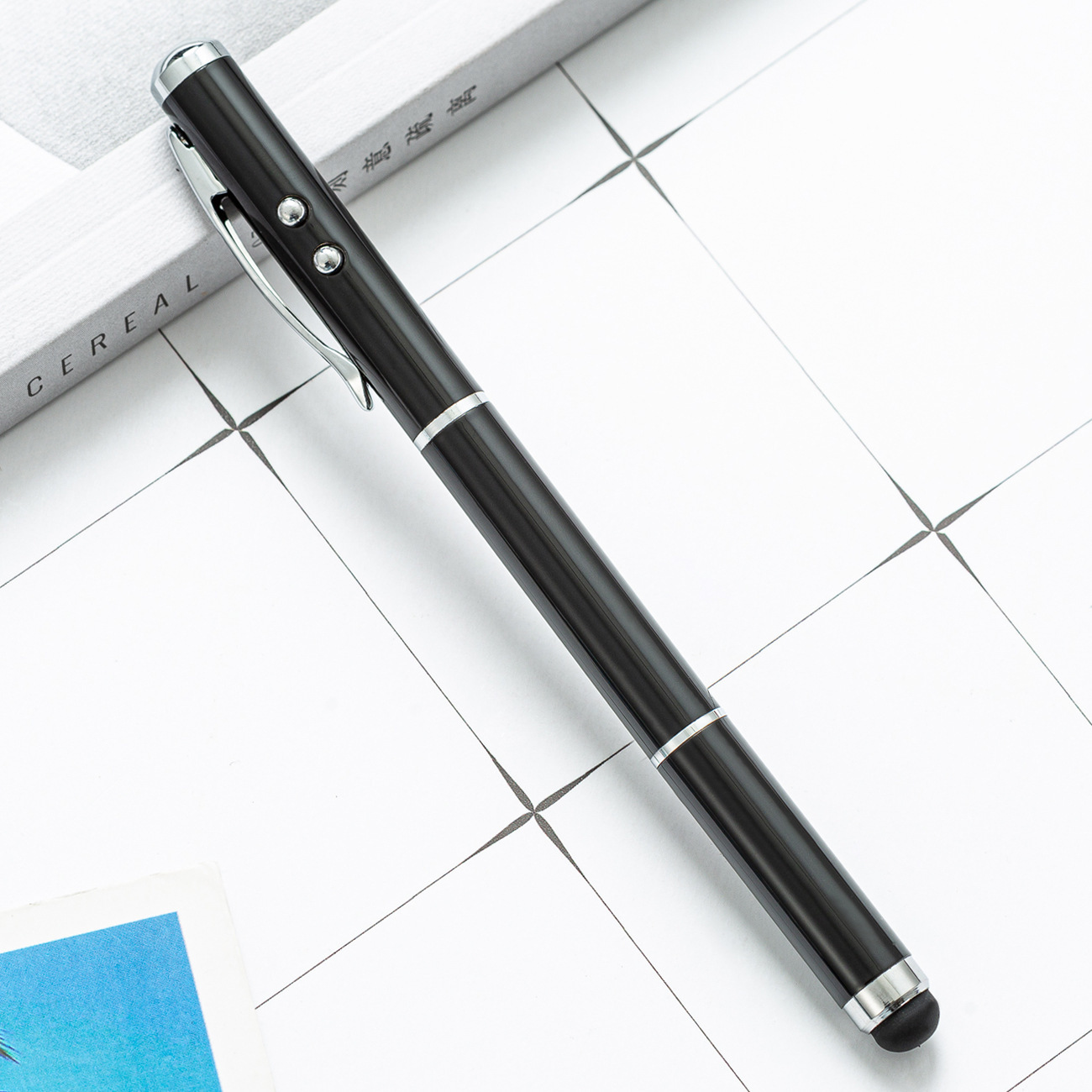 Lápiz de bola de pantalla táctil de escritura a mano lápiz de pluma infrarroja pluma multifuncional lápiz de pluma de pluma LED metal lápiz al por mayor