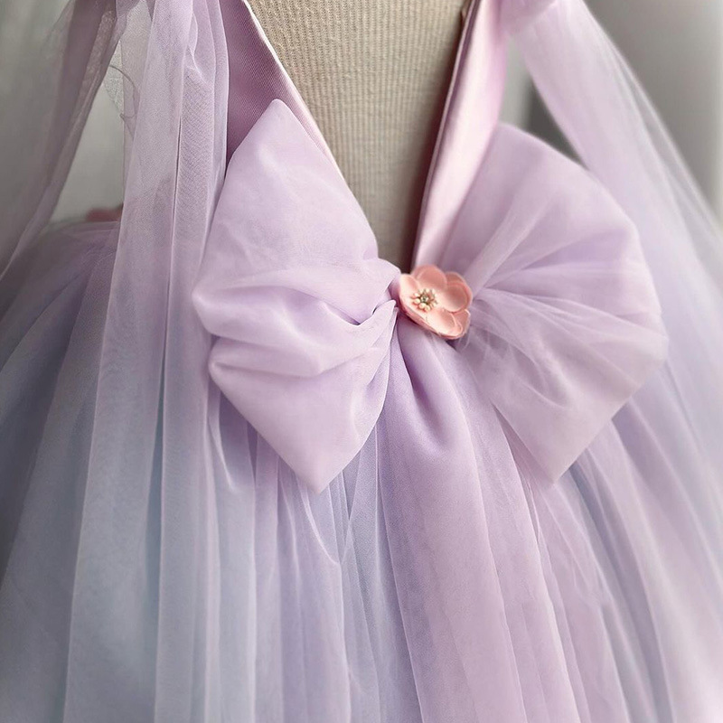 Día de los Niños del 1 de junio vestido de aniversario bordado de alta gama nueva niña flores hadas de niños pequeños y medianos vestido de princesa