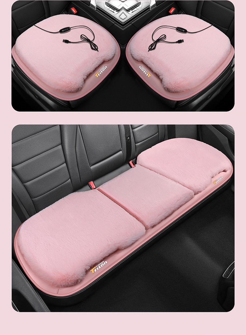 in stock wholesale winter heating car seat cushion car USB heating seat cushion speed heating 12V factory direct plush cushion