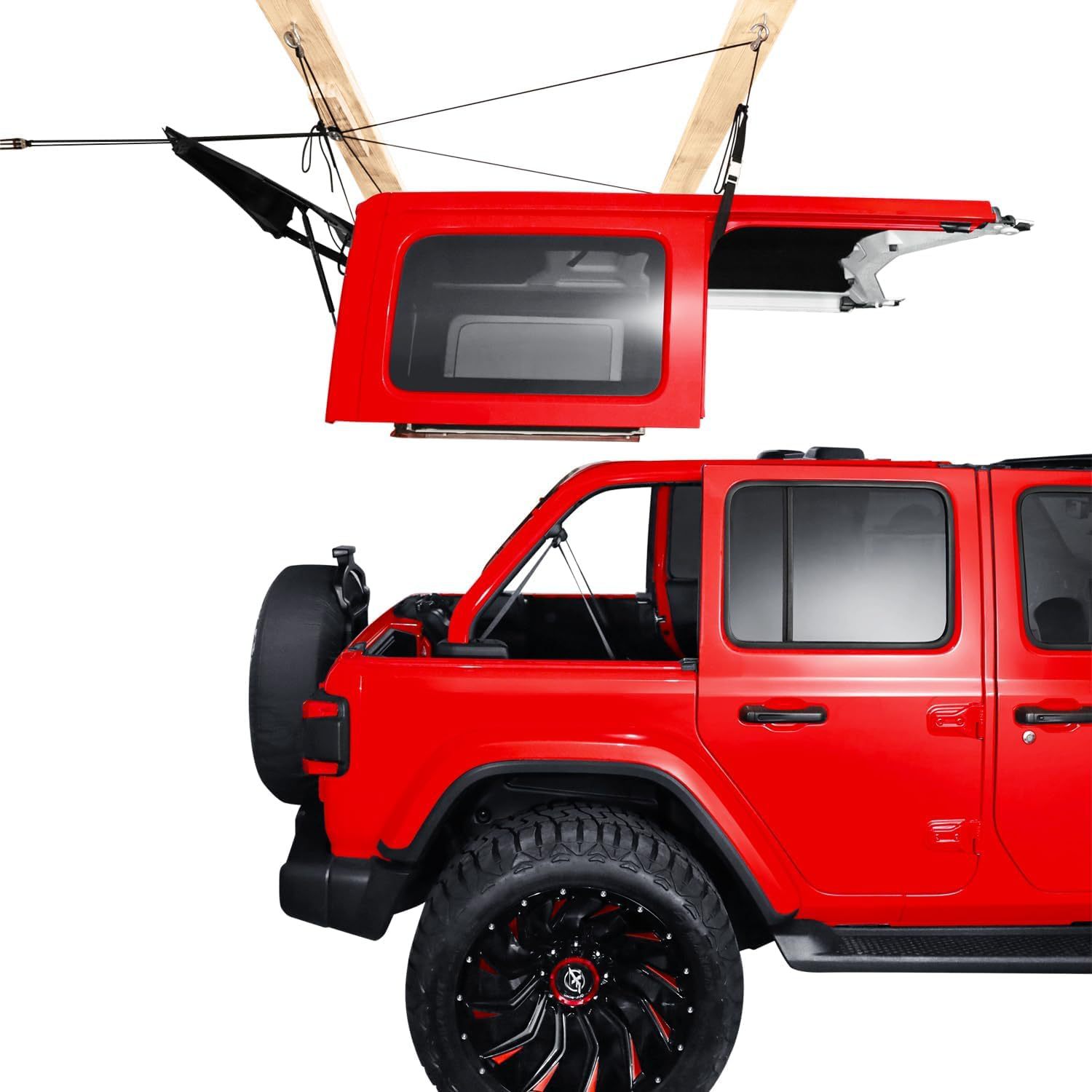跨境亚马逊 兼容所有Jeep Wrangler JK JL车型升级硬顶拆除升降机