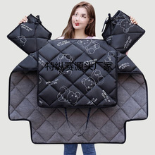 加大春秋电动车挡风被冬电瓶防水加厚防寒季罩加绒保暖摩托车挡风