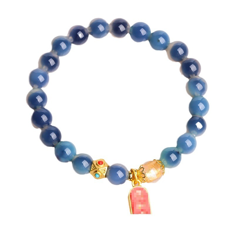 Tiktok Pequeño Libro Rojo popular original Mitad de azúcar glaseado pulsera azúcar corazón hoja de oro ley antigua esmalte madre Corazón Sutra pulsera