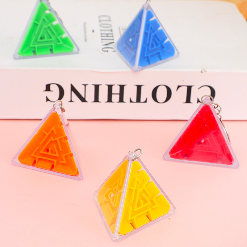 Triángulo tridimensional 3D para niños laberinto de la palma rompecabezas educación temprana caminar laberinto ocio descompresión juguete