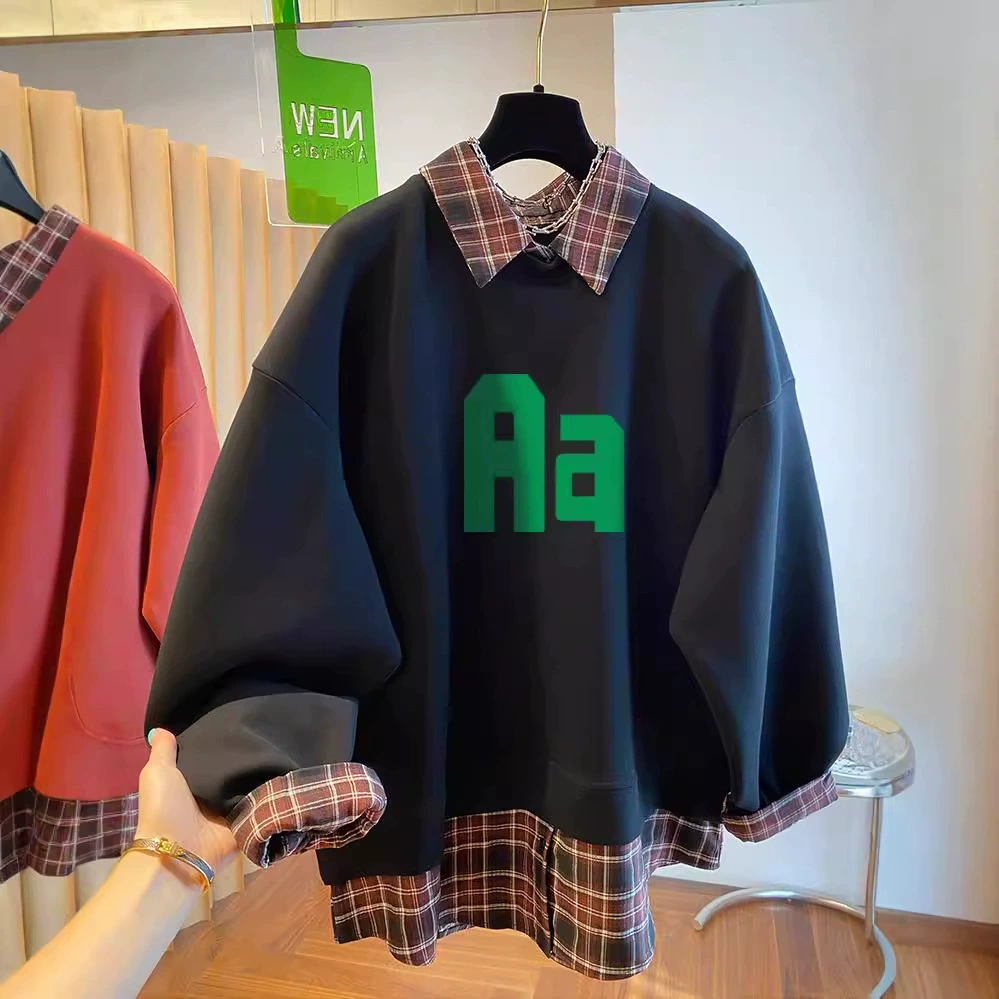 Официальный план трансграничной внешней торговли Huamian Fu Milk 310 Kett плюс размер 300 кг в клетку, чтобы сшить поддельные две части свитер