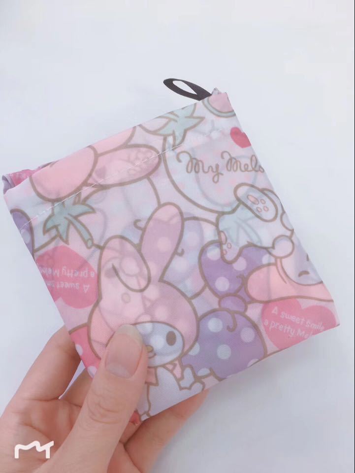Cartoon small folding shopping bag, polyester