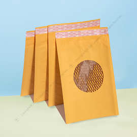 蜂窝纸信封袋全纸质可回收降解物流快递保护缓冲包装蜂巢 牛皮纸