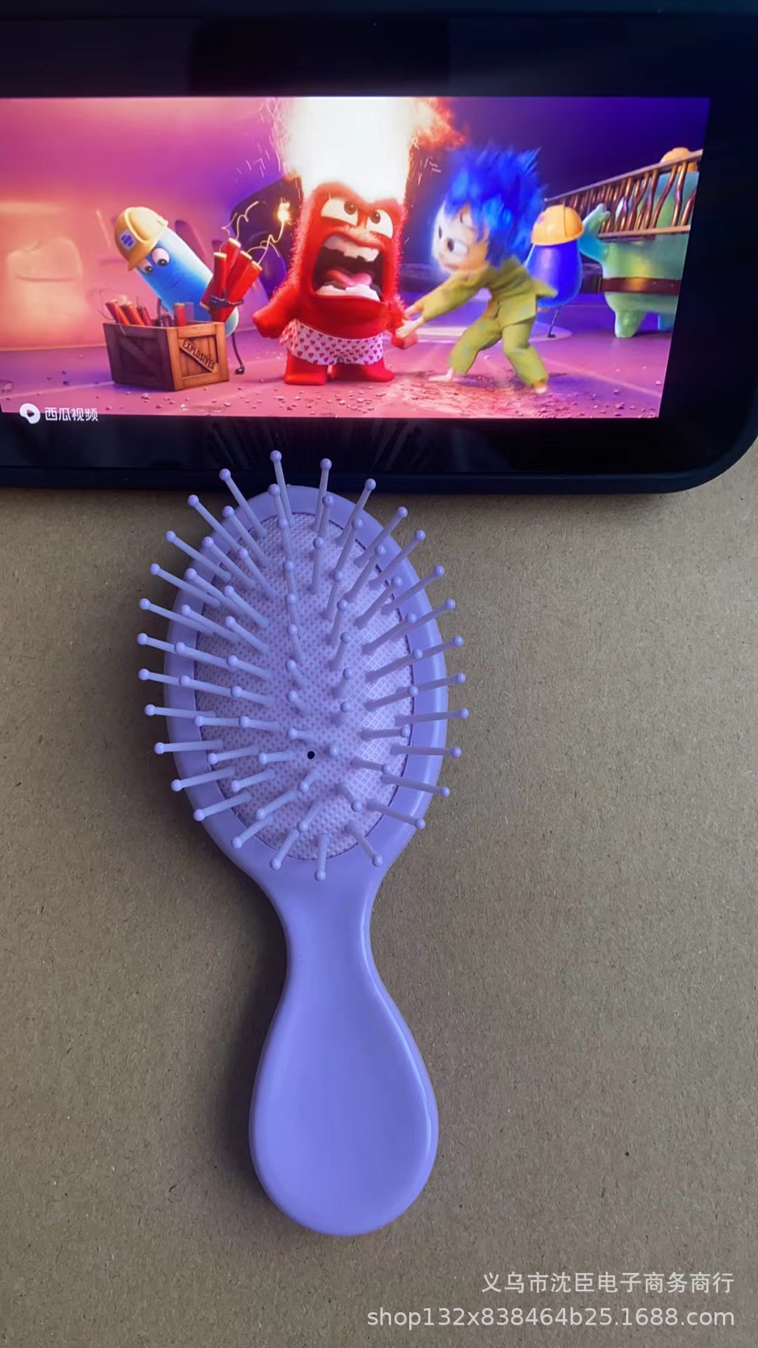 Nuevo color macaron cojín de aire peine airbag masaje peine lindo pelo liso plegable crema pegamento portátil peine color caramelo