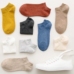 襪子女春夏日系純色短襪薄款女士船襪棉襪學院風淺口低幫女襪批發