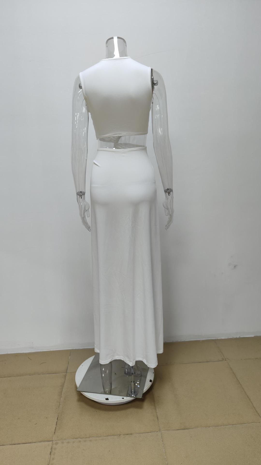 Slim Fit Type Wholesale Women's Sexy Solid Color Solid Color Daily V Neck Sleeveless Sheath Dress