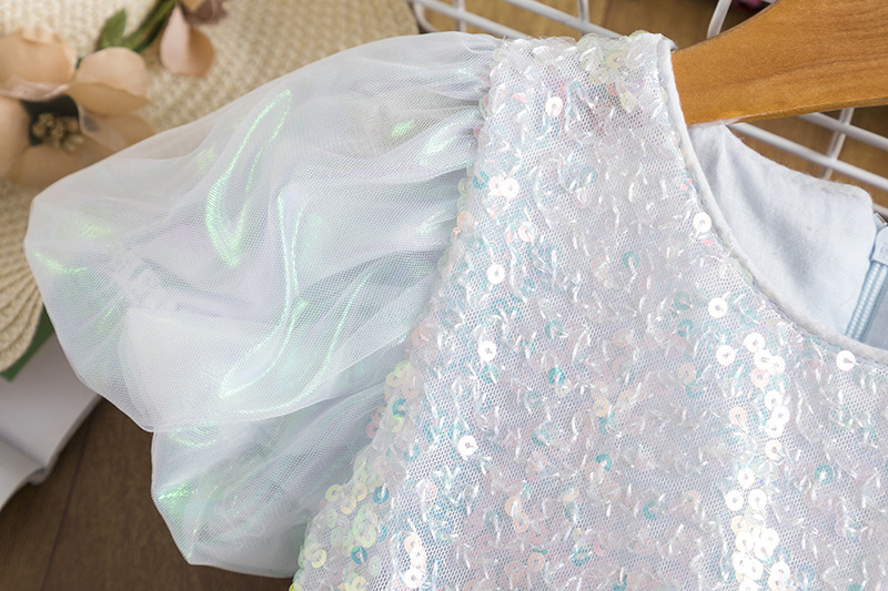 2022 Girls Summer New Dress Children's Clothing Fairy Children's Sequined Princess Skirt Mermaid Ji Foreign Style Skirt