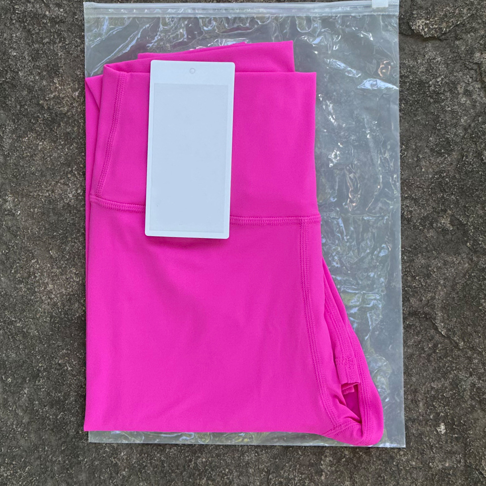 LULU ヨガパンツ 両面起毛 スリムフィット ヌード ハイウエスト スポーツパンツ 高弾性 桃尻 吸湿通気性 9点パンツ