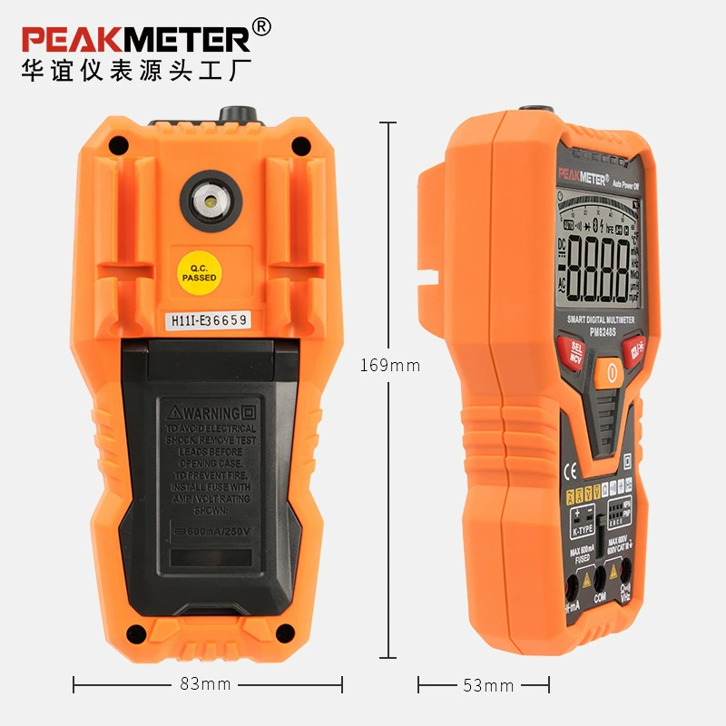 Huayi PEAKMETER автоматический цифровой мультиметр Высокая точность антигорения температуры емкостный частотный метр PM8248S