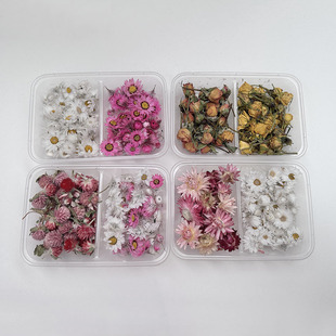 [double flower head flower box] aromatherapy candle DIY dried flower material flower head flower bag dried flower small flowers