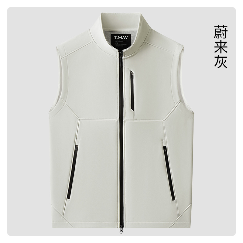 High-end transfronterizo collar estudio ropa de trabajo chaleco de equipo de publicidad chaleco logotipo impreso personalizado